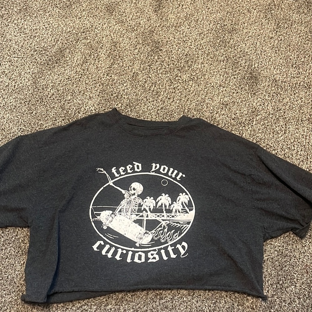 Cropped Skeleton tee